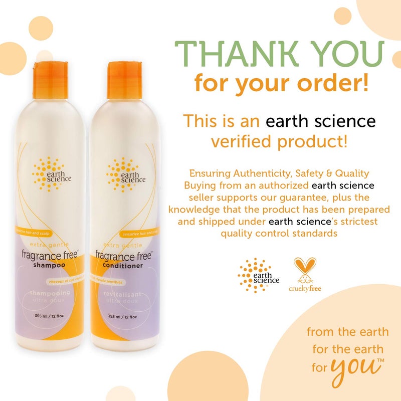 EARTH SCIENCE - Extra Gentle Fragrance Free Shampoo & Conditioner Set (12 oz.) - Image 5